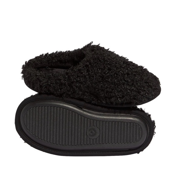 NWOT VS Plush Teddy Black Slippers - Medium - Picture 2 of 2